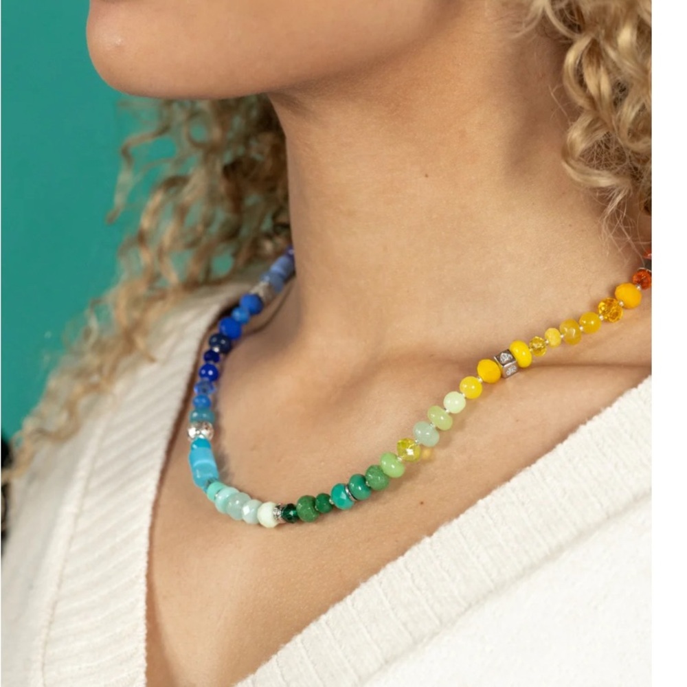 Rainbow necklace, 18”